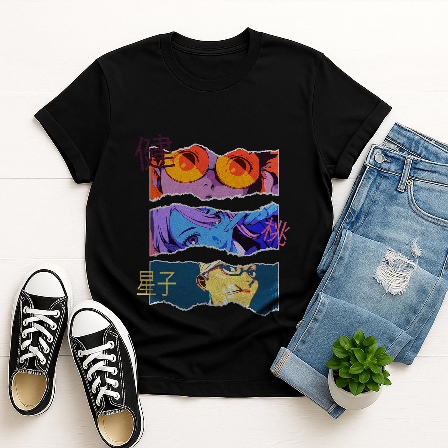 Unisex Graphic Tee with Anime Design, Casual T-Shirt