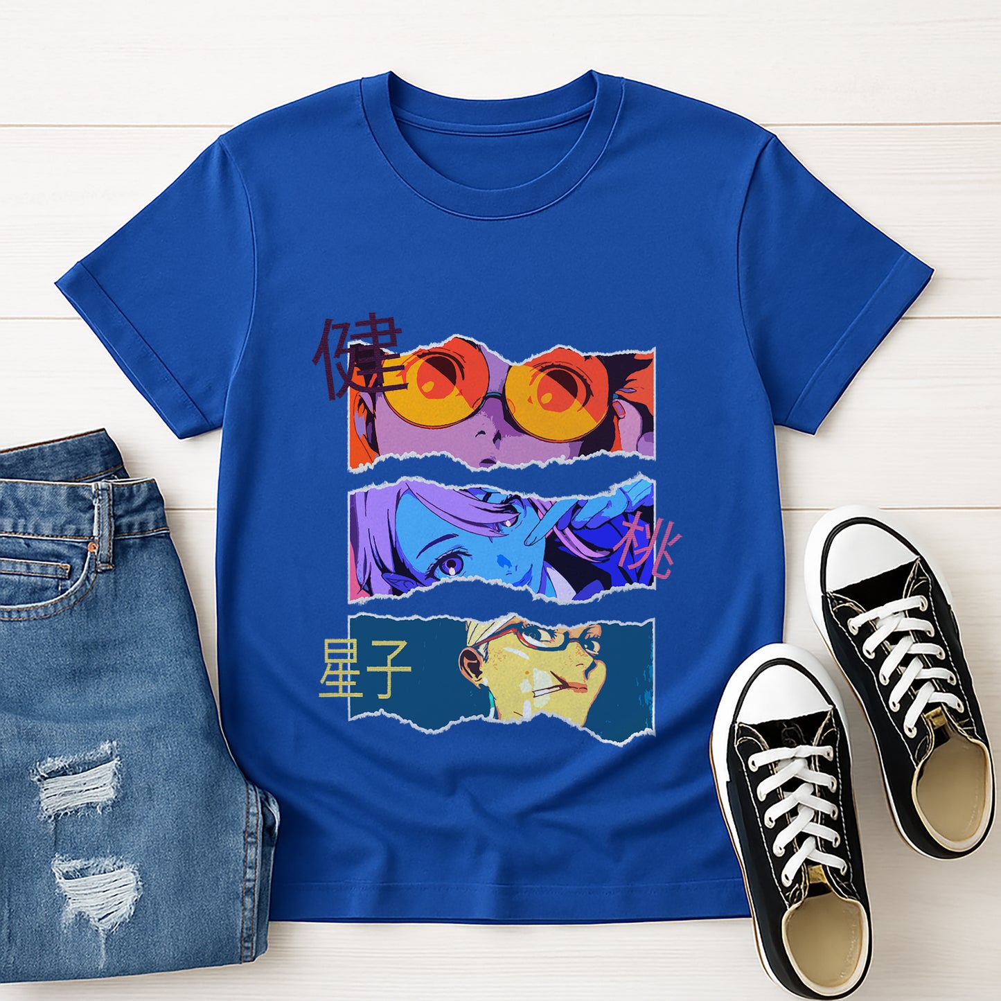 Unisex Graphic Tee with Anime Design, Casual T-Shirt
