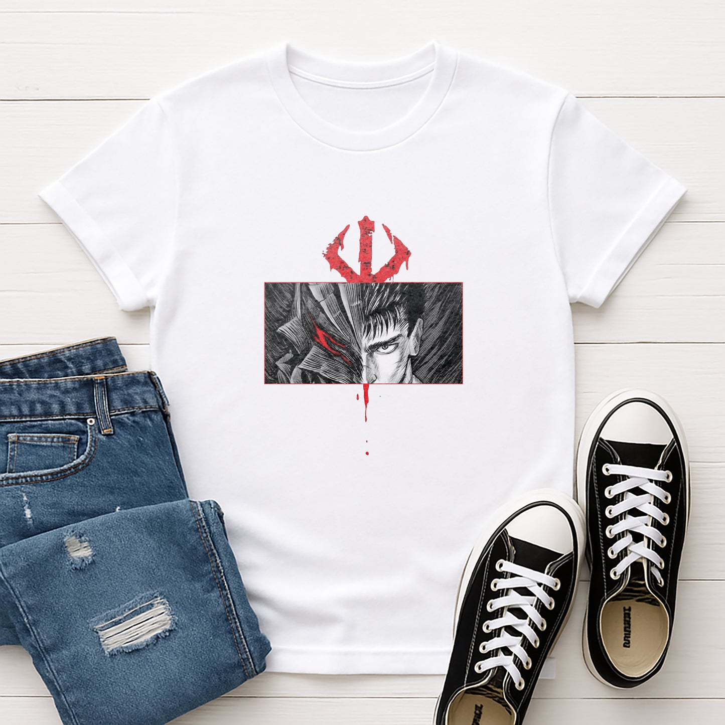 Berserk Graphic Unisex T-Shirt, Anime Style Tee