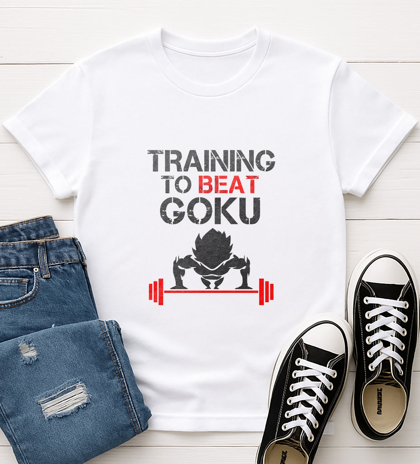 Training to Beat Goku | Unisex Premium Tshirt