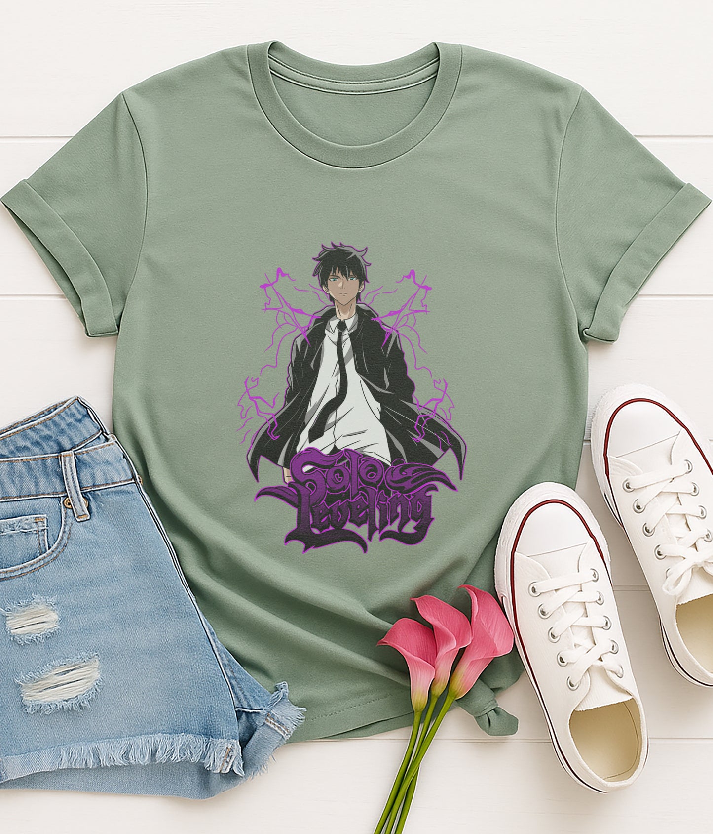 Sung Jin-woo | Solo Leveling | Unisex Premium Anime Design Tshirt