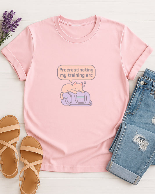Procrastination Cat | T0008 | Unisex Premium Tshirt