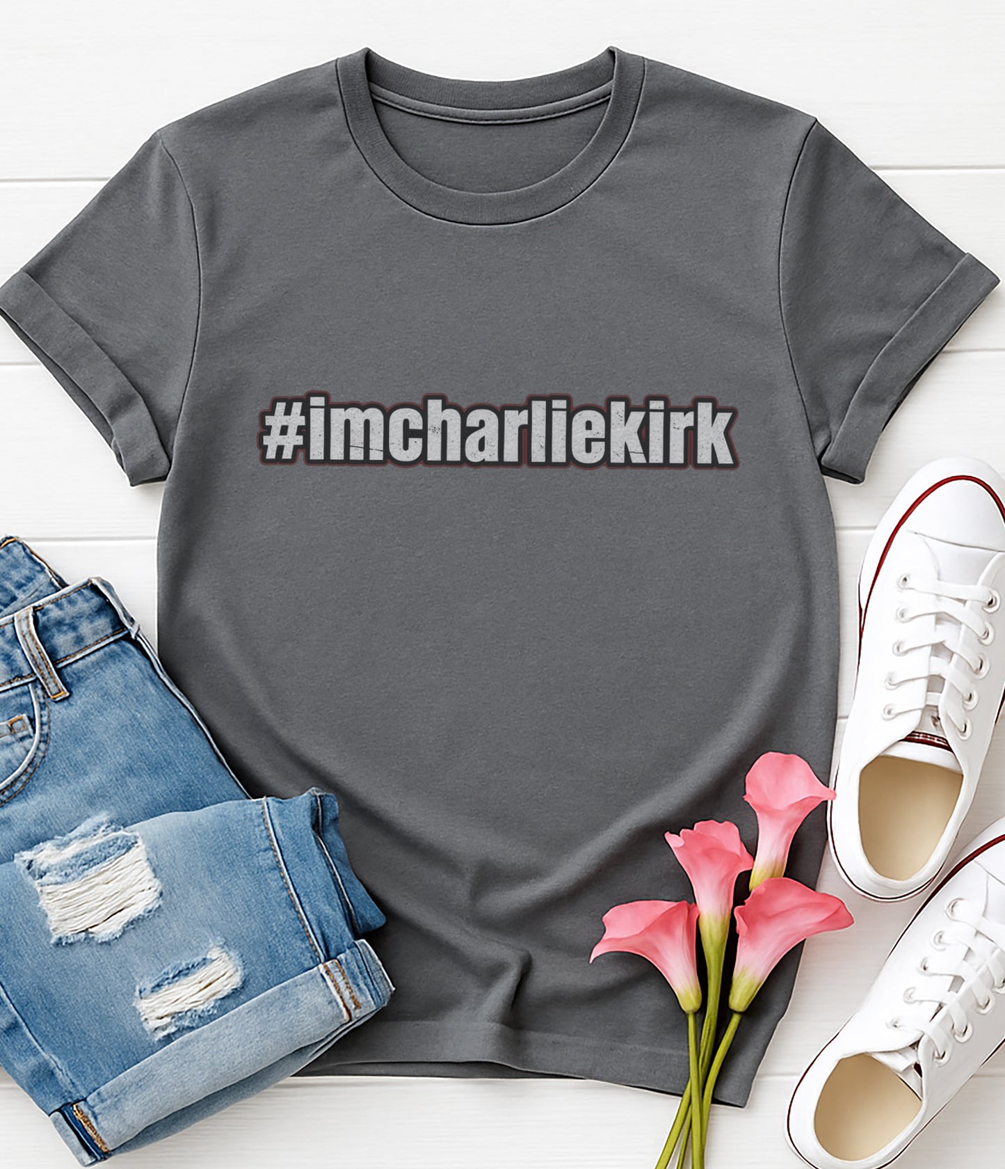 #imcharlikirk Unisex Softstyle T-Shirt, Casual Tee, Statement Shirt, Gift for Fans, Everyday Wear, Humor Apparel