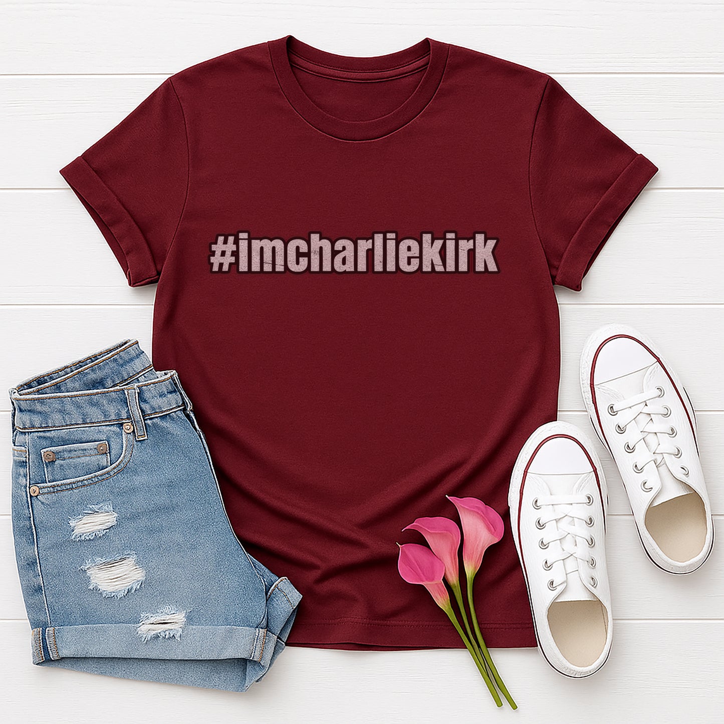 #imcharlikirk Unisex Softstyle T-Shirt, Casual Tee, Statement Shirt, Gift for Fans, Everyday Wear, Humor Apparel