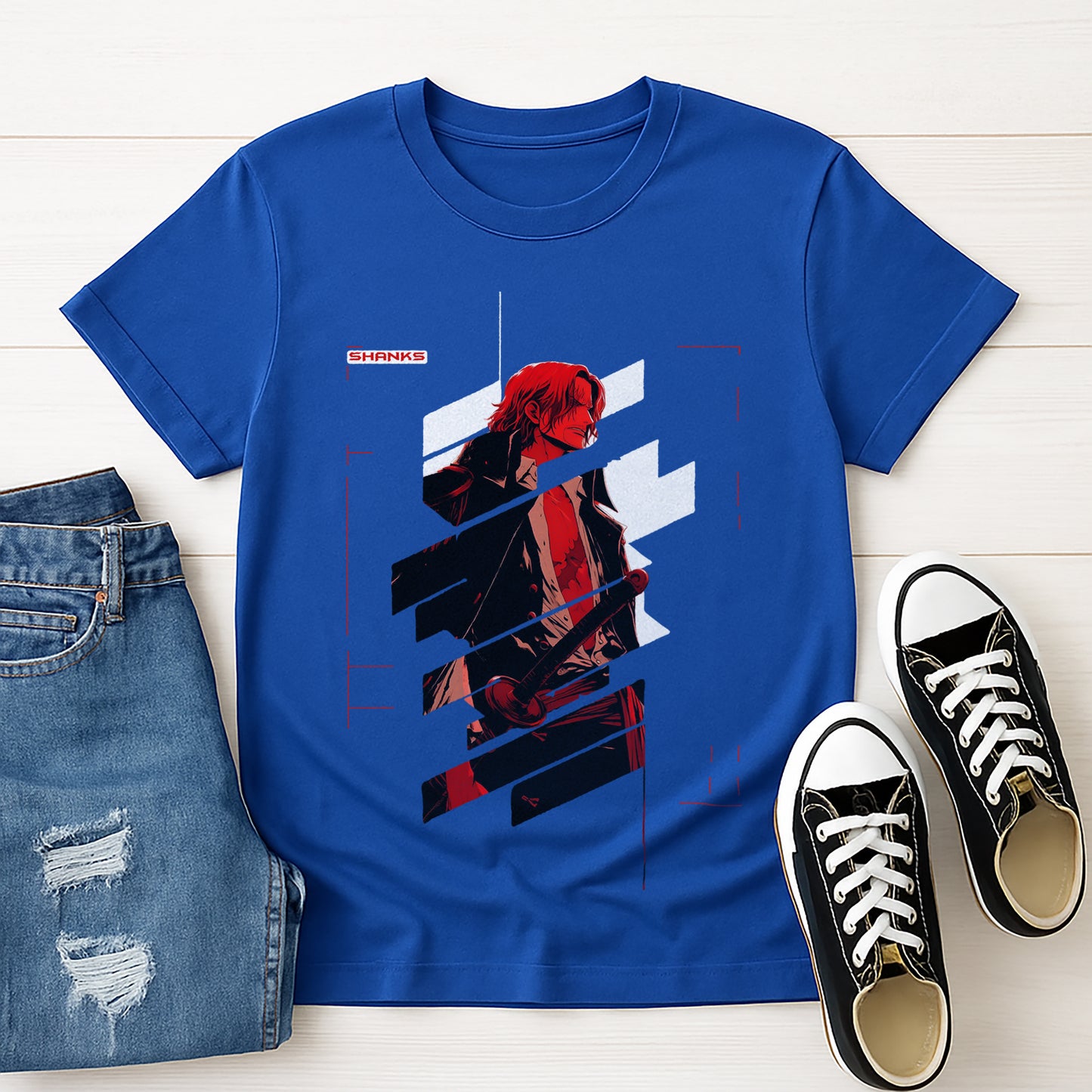 Unisex Softstyle Graphic Tee Red Hair Shanks