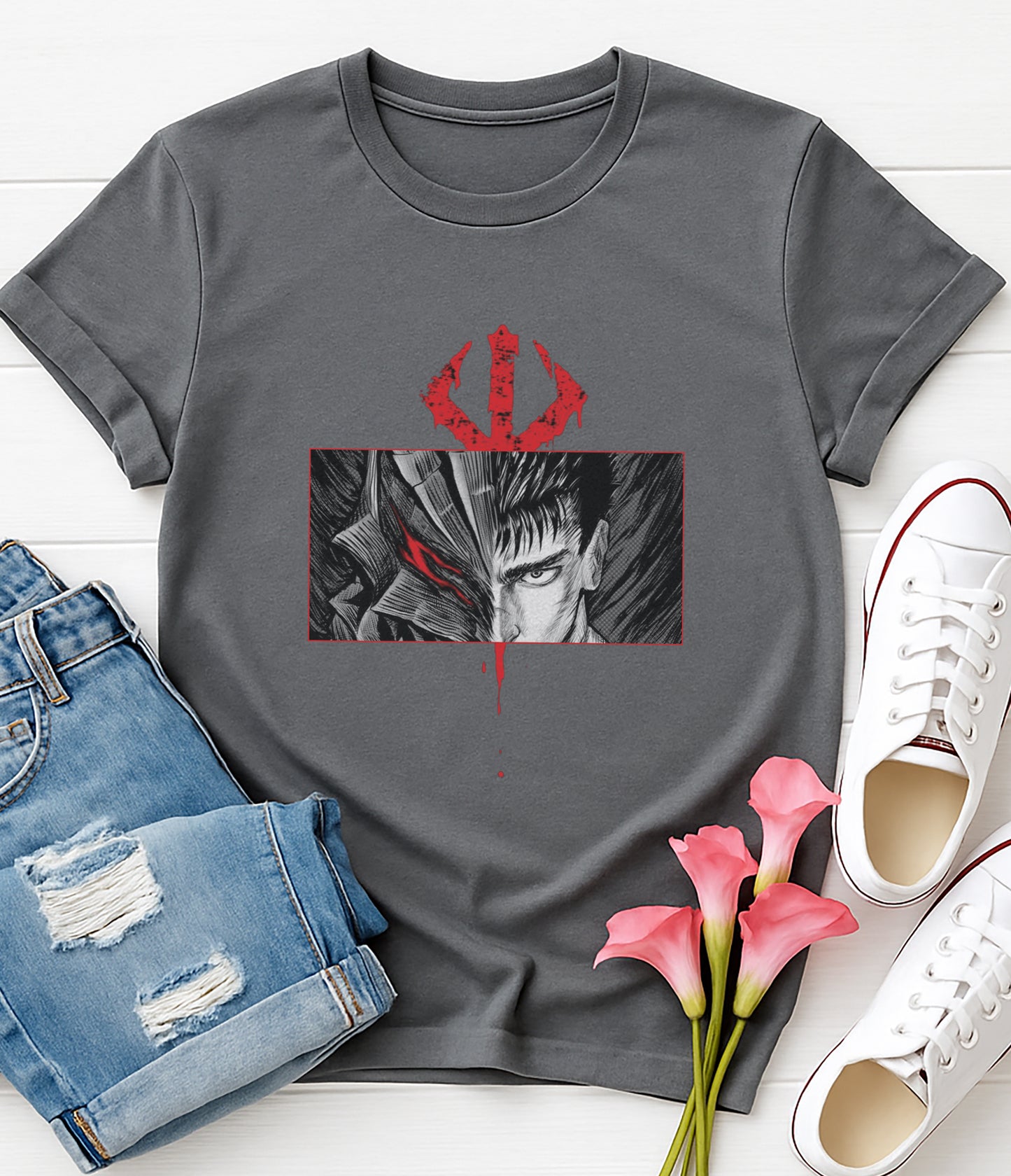 Berserk Graphic Unisex T-Shirt, Anime Style Tee