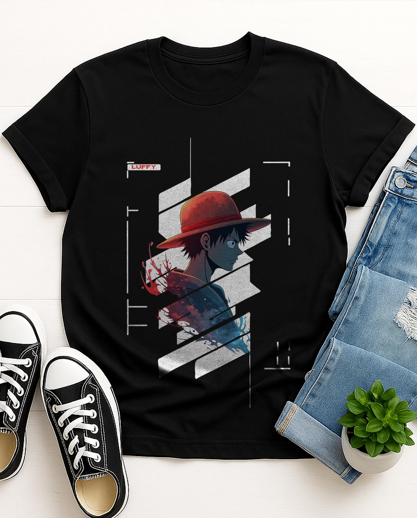 Luffy Cyber Themed | Unisex Premium Tshirt