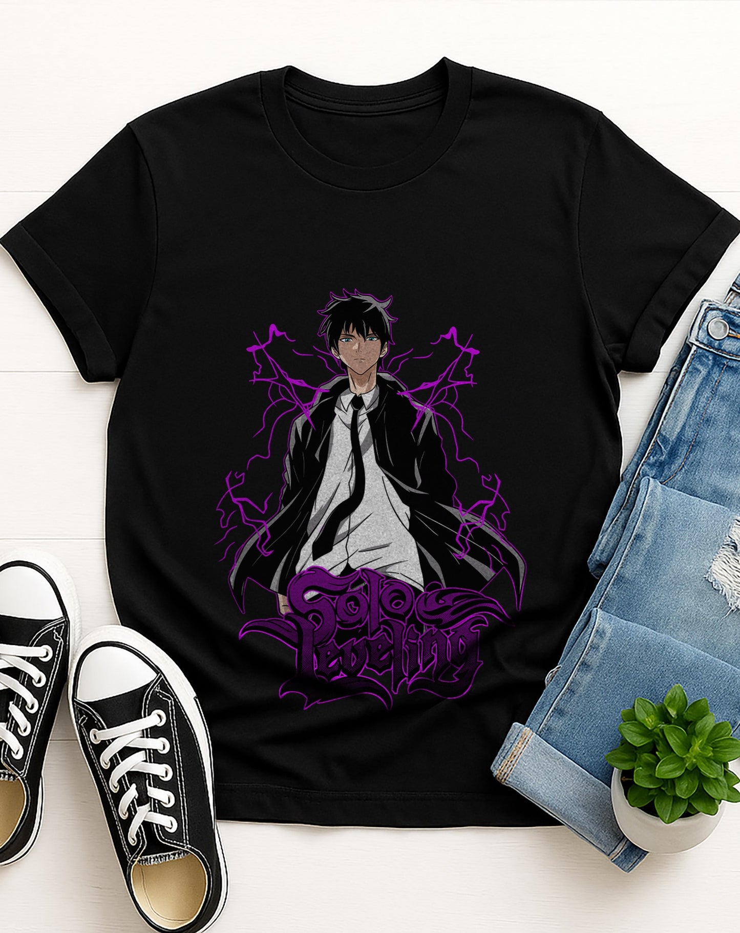 Sung Jin-woo | Solo Leveling | Unisex Premium Anime Design Tshirt