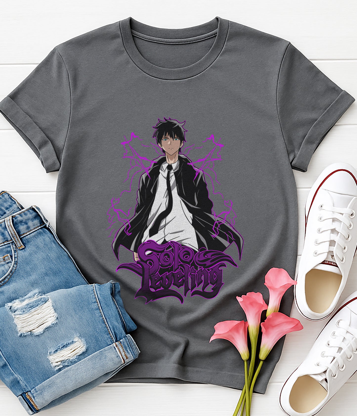 Sung Jin-woo | Solo Leveling | Unisex Premium Anime Design Tshirt