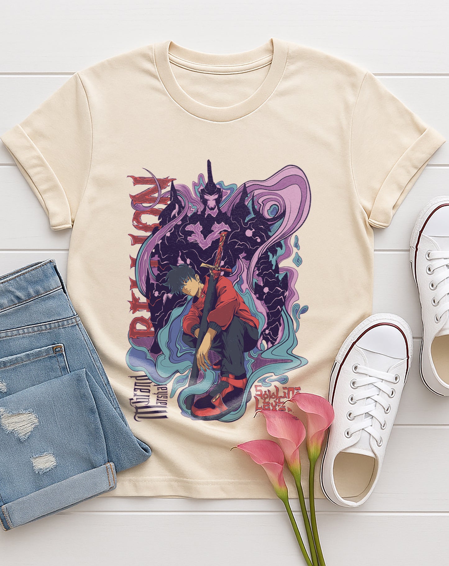 Solo Leveling | Unisex Premium Anime Design Tshirt