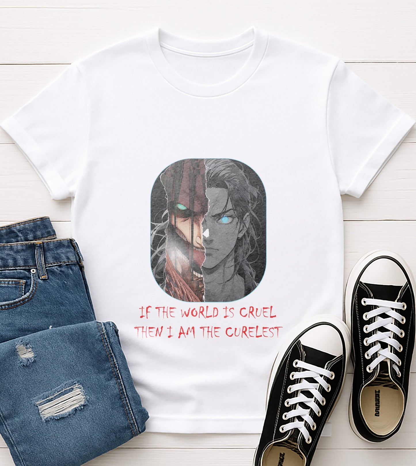 Unisex Graphic Tee, Anime T-Shirt, Casual Wear, Gift for Fans, Statement Shirt, Softstyle Cotton Top