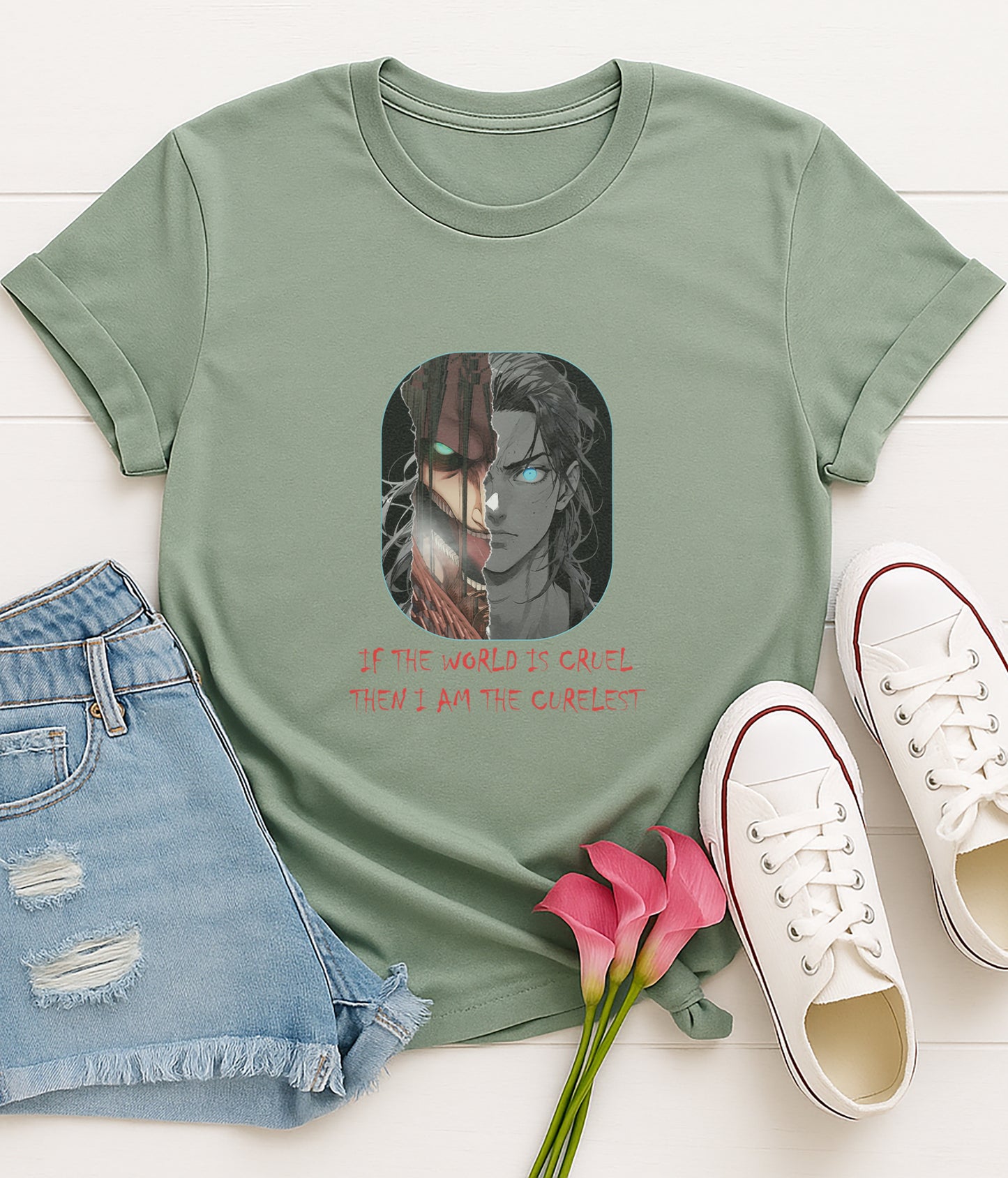 Unisex Graphic Tee, Anime T-Shirt, Casual Wear, Gift for Fans, Statement Shirt, Softstyle Cotton Top