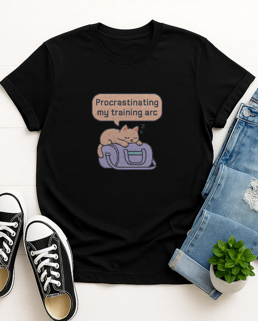 Procrastination Cat | T0008 | Unisex Premium Tshirt