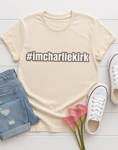 #imcharlikirk Unisex Softstyle T-Shirt, Casual Tee, Statement Shirt, Gift for Fans, Everyday Wear, Humor Apparel